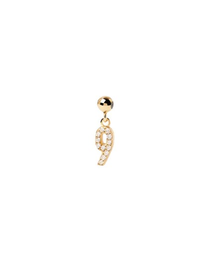 Charm PDPaola Número 9 Plata 925MM Dorado | Joyería Parejo