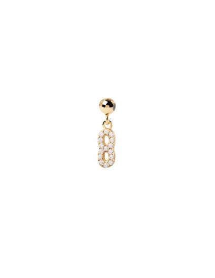 Charm PDPaola Número 8 Plata 925MM Dorado | Joyería Parejo