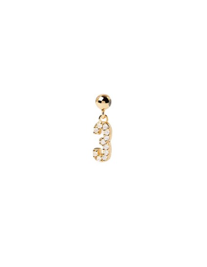 Charm PDPaola Número 3 Plata 925MM Dorado | Joyería Parejo
