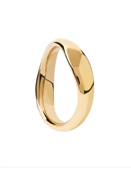PDPaola Pirouette Gold 925 Silver Ring Size 12
