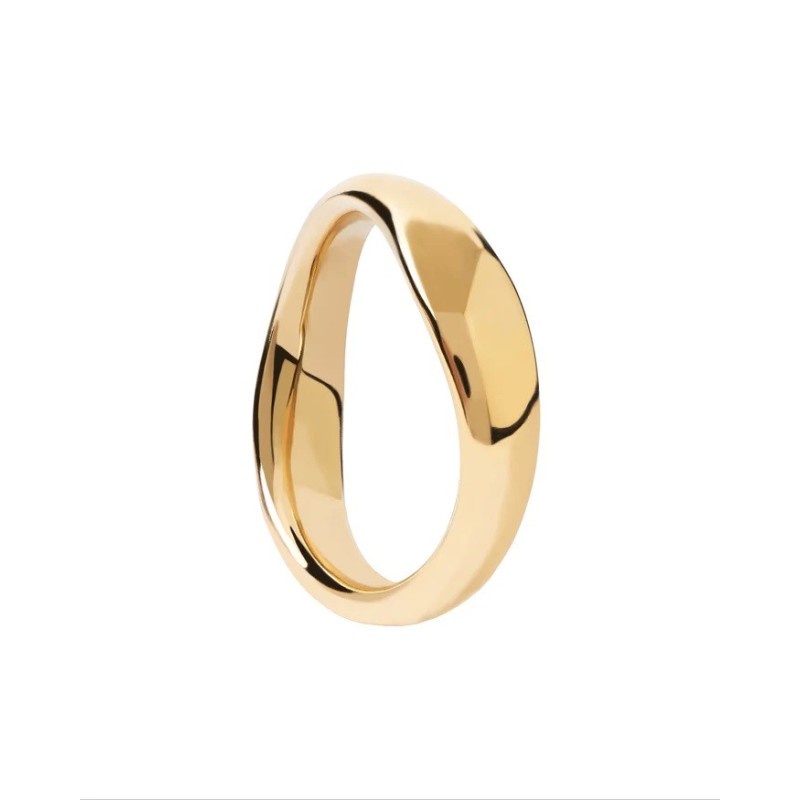 Anillo PDPaola Pirouette Plata 925MM Dorado Talla 12