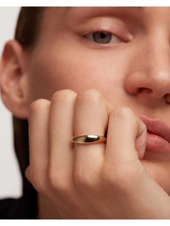 Anillo PDPaola Pirouette Plata 925MM Dorado Talla 12