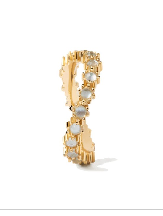 Anillo PDPaola Blue Tide Plata 925MM Dorado Talla 10