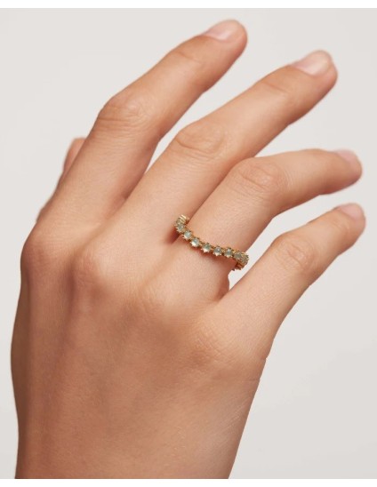 Anillo PDPaola Blue Tide Plata 925MM Dorado Talla 10
