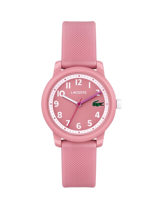 Relógio Lacoste 12.12 Kids 2030040 para menina em silicone rosa