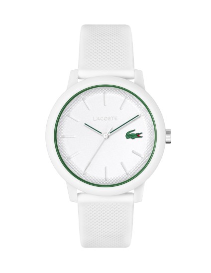 Lacoste 12.12 Men's Watch with White Silicone Strap