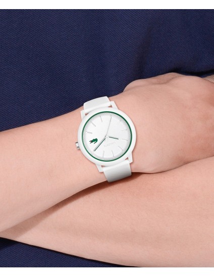 Reloj de hombre Lacoste.12.12 con correa de silicona blanca