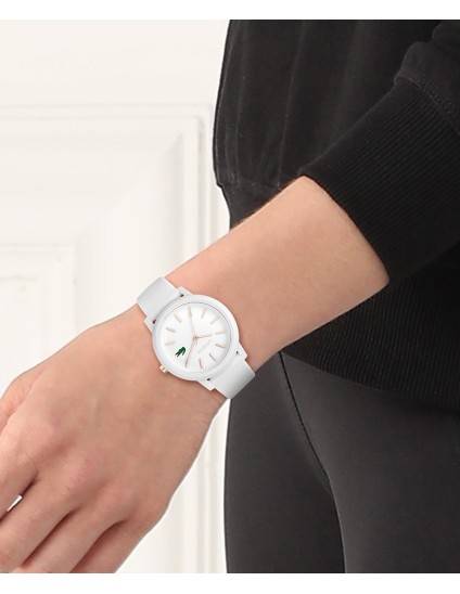 Relógio Mulher Lacoste 12.12 Branco com Correia de Silicone