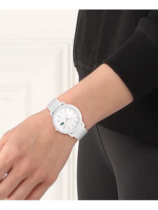 Relógio Mulher Lacoste 12.12 Branco com Correia de Silicone