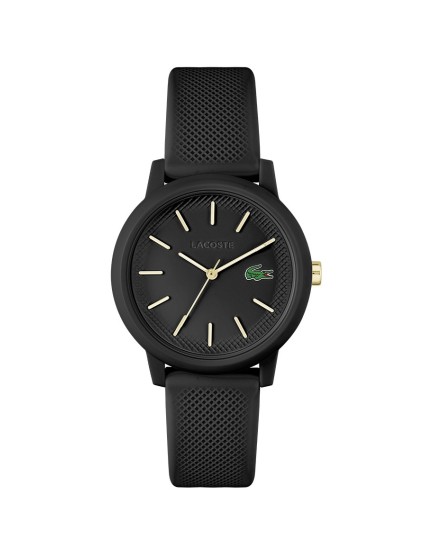 Lacoste 12.12 Black Women's Watch with Silicone Strap