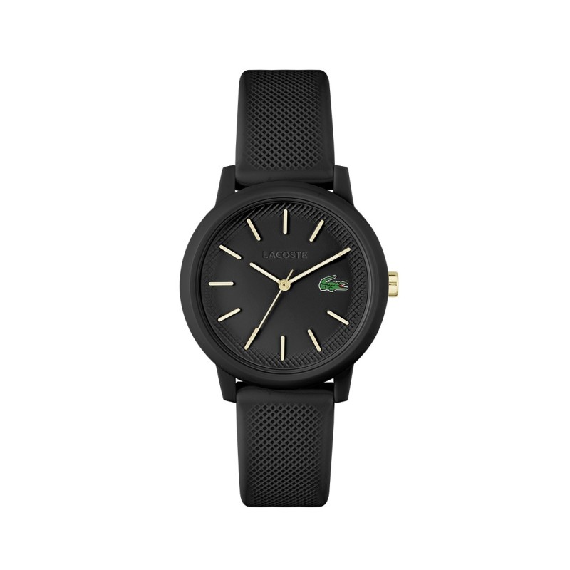 Relógio Mulher Lacoste 12.12 Preto com Correia de Silicone