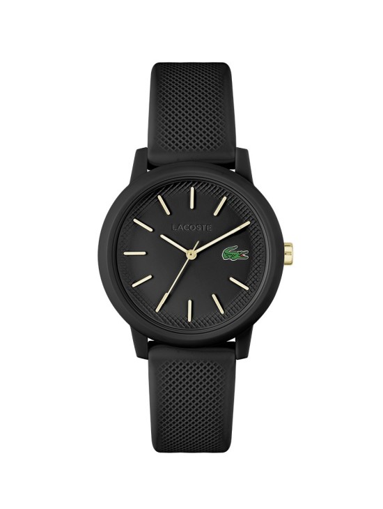 Lacoste 12.12 Black Women's Watch with Silicone Strap