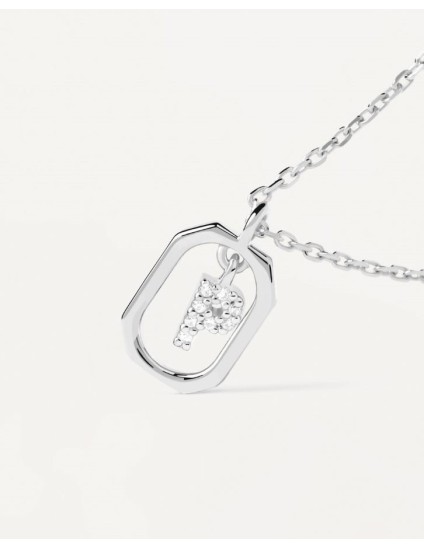 Collar PDPaola Mini Letter P Plateado | Joyería Parejo