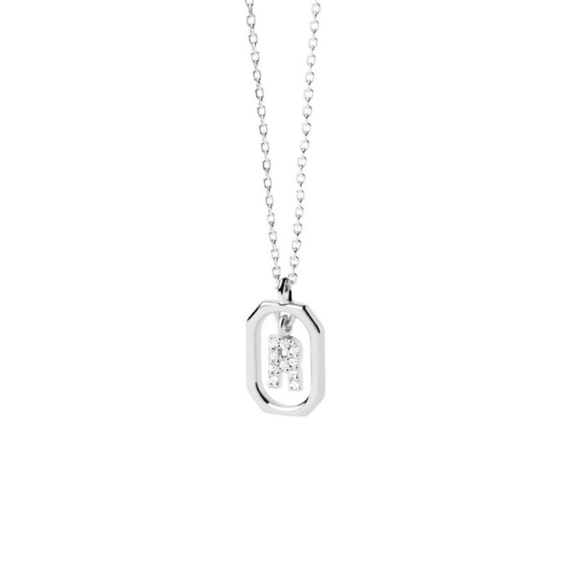 Collar PDPaola Mini Letter R Plateado | Joyería Parejo