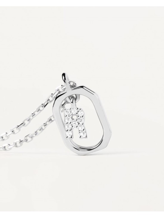 Collar PDPaola Mini Letter R Plateado | Joyería Parejo