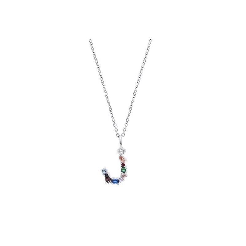 Collar Lotus Silver Mujer LP3635-1/J Letra J | Joyería Parejo