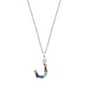 Collar Lotus Silver Mujer LP3635-1/J Letra J