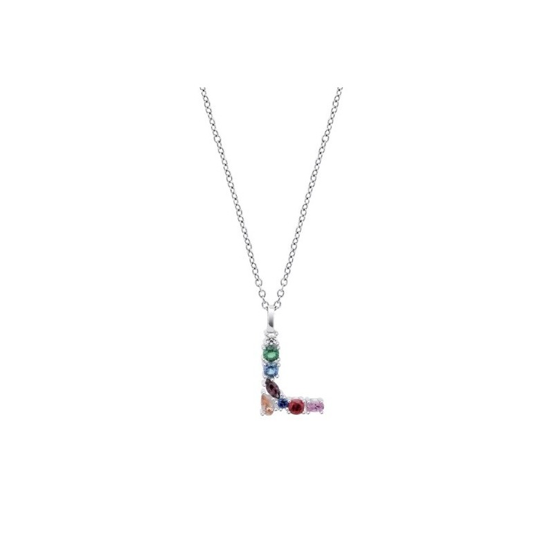 Collar Lotus Silver Mujer LP3635-1/L Letra L | Joyería Parejo
