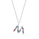 Collar Lotus Silver Mujer LP3635-1/M Letra M