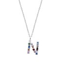 Collar Lotus Silver Mujer LP3635-1/N Letra N