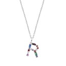 Collar Lotus Silver Mujer LP3635-1/R Letra R