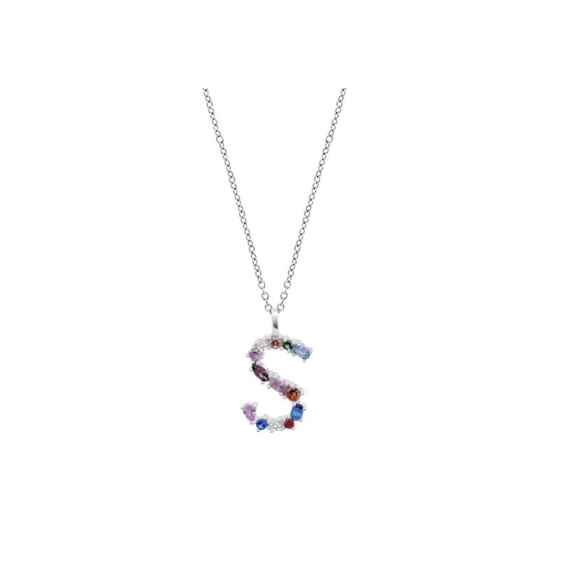 Collar Lotus Silver Mujer LP3635-1/S Letra S | Joyería Parejo