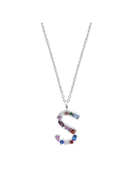 Collar Lotus Silver Mujer LP3635-1/S Letra S | Joyería Parejo
