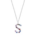 Collar Lotus Silver Mujer LP3635-1/S Letra S