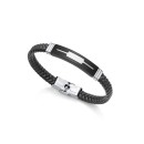 Pulsera Viceroy Fashion Hombre 1480P01010 Magnum - Acero con Cuero Negro