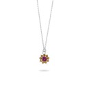 Collar Rosetón Radiant Mujer RY000118 | Vintage, Plata Circonita