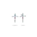 Pendientes Radiant Mujer RY000124 - Cruces Plata con Circonitas