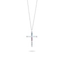 Collar Radiant Mujer RY000125 - Cruz Plateada con Circonitas