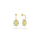 Pendientes Dorados Radiant Mujer RY000156 - Medallón con Circonitas