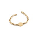 Pulsera Guess King's Road Hombre JUXB03230JWYGS - Acero Dorado, Moneda Central