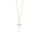 Collar Dorado Radiant Mujer RY000133 - Cruz de Piedras