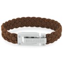 Pulsera Tommy Hilfiger 2790516 - Hombre, Trenzada Piel Marrón, Cierre Acero