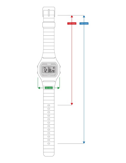Reloj Ice Digit Retro Tranquil Blue Mujer | 022058