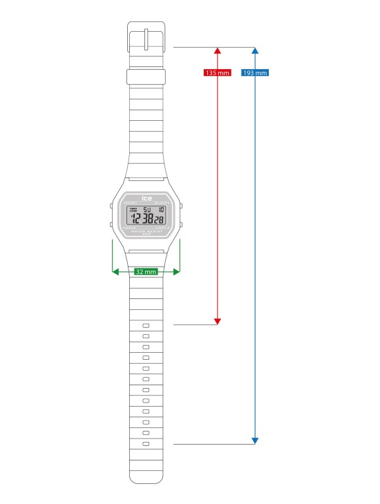 Reloj Ice Digit Retro Tranquil Blue Mujer | 022058