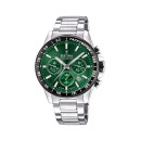 Reloj Festina Hombre F20560/4 Timeless Cronograph - Acero, Verde, 10 ATM