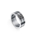 Anillo Viceroy Fashion Hombre 75322A02000 - Magnum, Acero, Talla 20, Negro