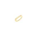 Anillo Calvin Klein Faceted 35000188D - Talla 16, Acero Pavonado Oro Amarillo