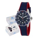 Reloj Marea Niño B35361/3 – Metal, Silicona Azul/Rojo, Auriculares Bluetooth