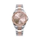 Relógio Mulher Sandoz Casuel 83000-77 - Aço Bicolor Rosado Mostrador Rosa 34mm
