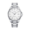 Reloj Hombre Sandoz Casuel 83001-07 - Acero Plateado Esfera Blanca 42mm