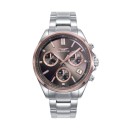Reloj Hombre Sandoz Casuel 83003-17 - Acero Plateado Esfera Marrón 42mm