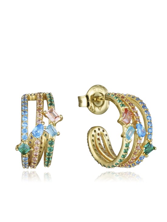 Orecchini Viceroy Jewells 7111E010-30 In Argento 925 Con Zirconiti - Eleganti, Misura 10mm, Chiusura A Pressione - 3