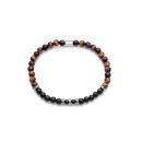 Pulsera Hombre Viceroy Fashion 1486P09011 - Acero, Ojo de Tigre y Ágata Negra