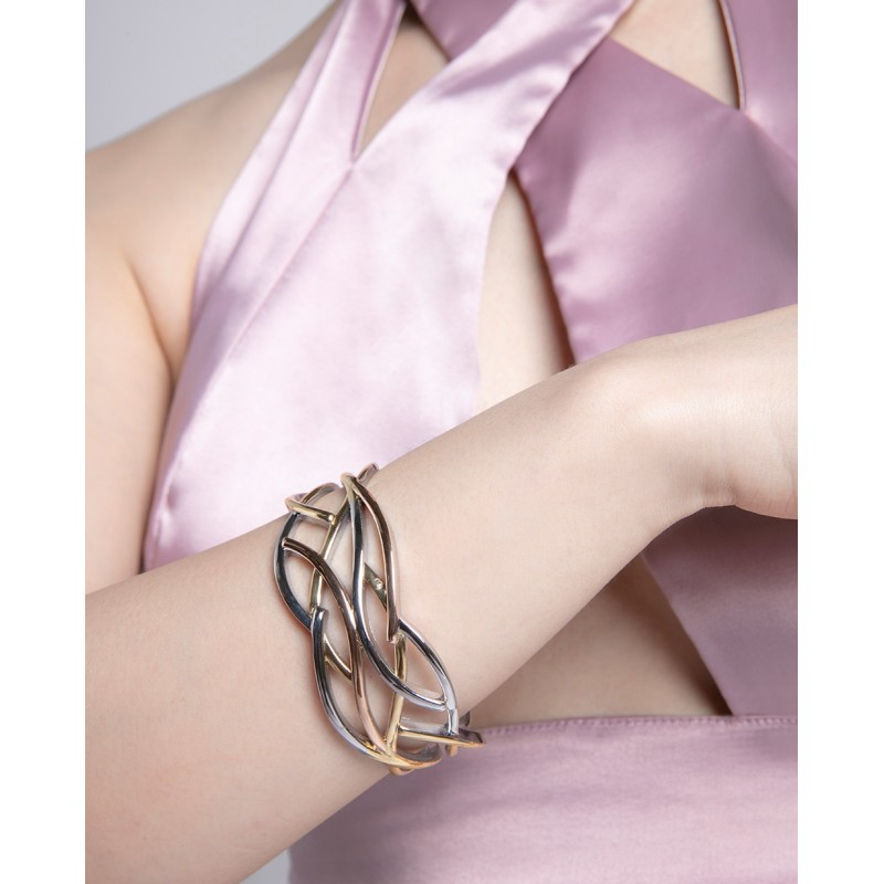Bracciale Acquedotto Bronzo Placcato Oro Rosa | Architecture-à-porter