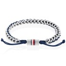 Pulsera Tommy Hilfiger Hombre 2790511 - Acero Inoxidable, Nylon Azul