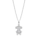 Collar Lotus Silver Mujer LP3758-1/1 - Mothers Love, Plata, 42mm